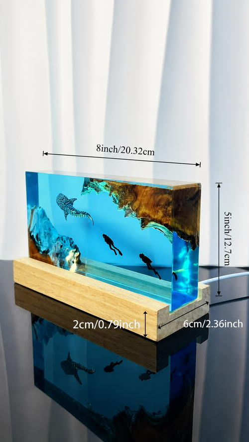 LAMPARA OCEANICA DE RESINA