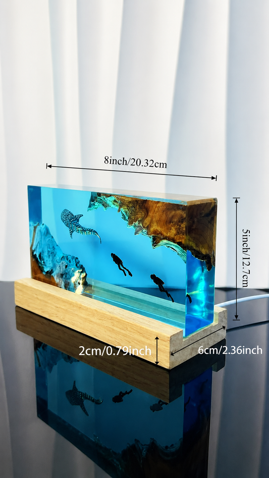 LAMPARA OCEANICA DE RESINA