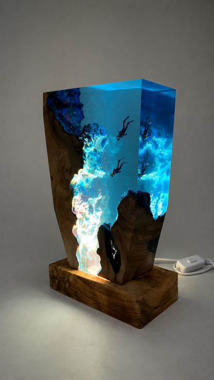 LAMPARA OCEANICA DE RESINA