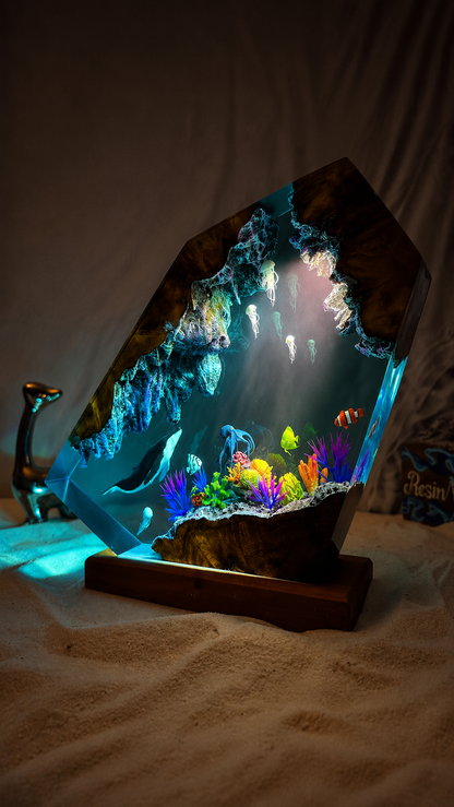 LAMPARA OCEANICA DE RESINA