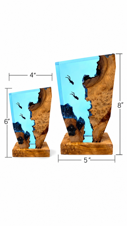 LAMPARA OCEANICA DE RESINA