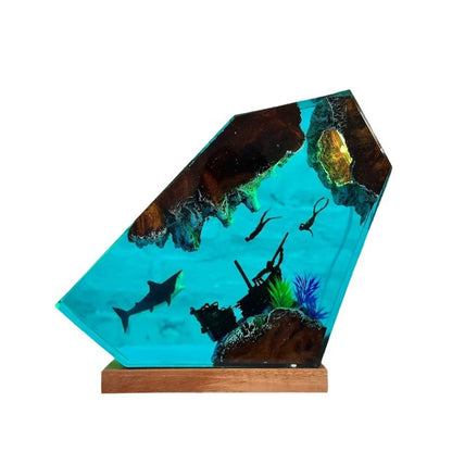 LAMPARA OCEANICA DE RESINA