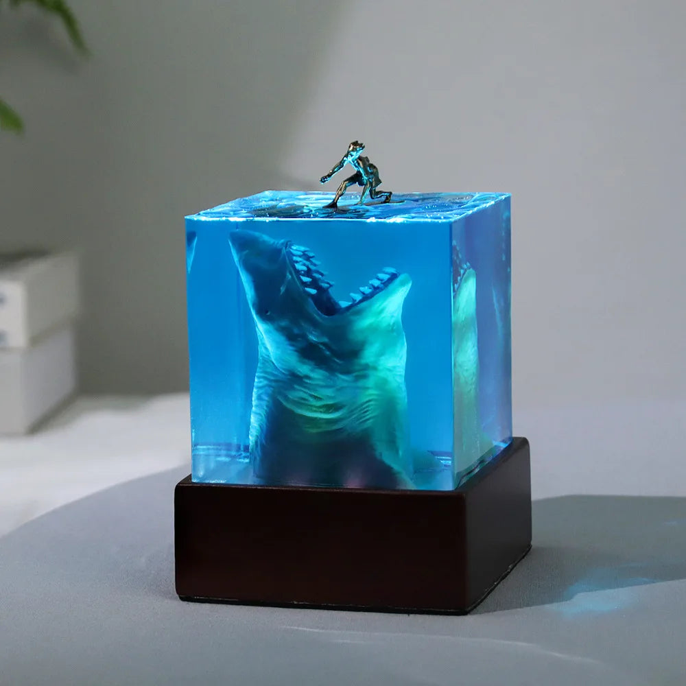 LAMPARA OCEANICA DE RESINA